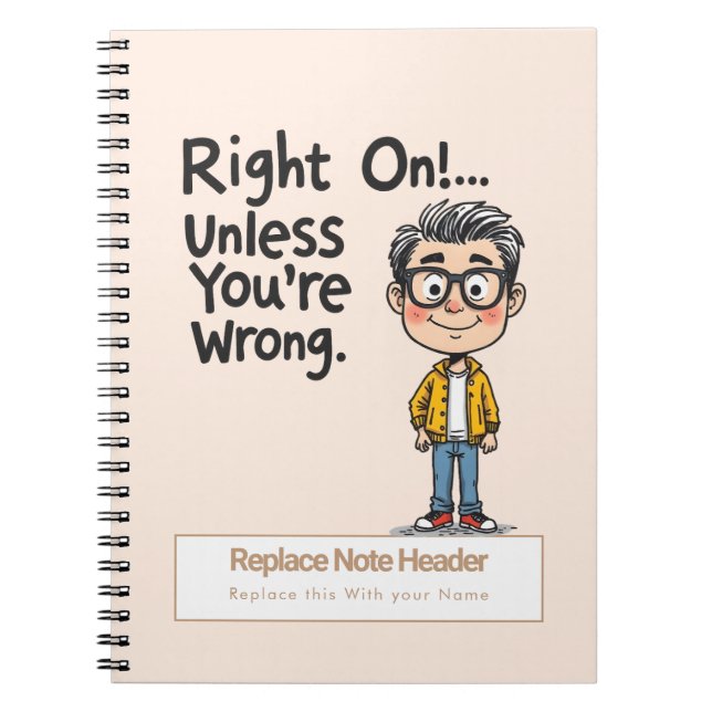 Personalized 70s Slang Themed Notebook (Front)