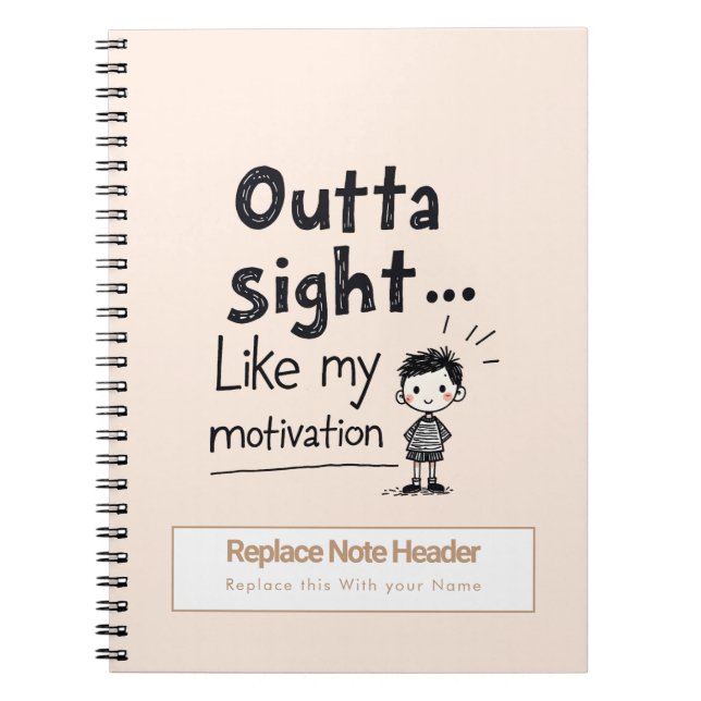 Personalized 70s Slang Themed Notebook (Front)