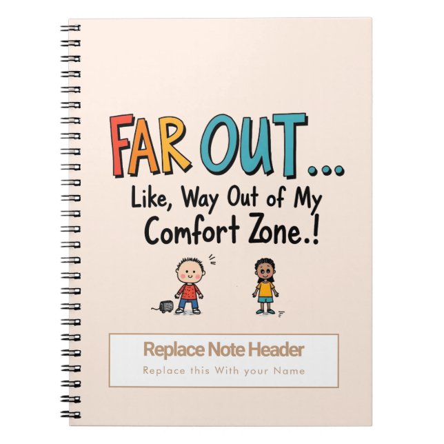 Personalized 70s Slang Themed Notebook (Front)