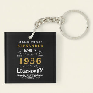 Personalized 70th Birthday Legend 1956 Vintage Keychain