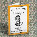 Personalized 70th Birthday Over The Hill Funny Card<br><div class="desc">Say happy birthday and have some fun with this vintage retro style birthday card with that "over the hill" vibe. Easily customized using the template provided.</div>