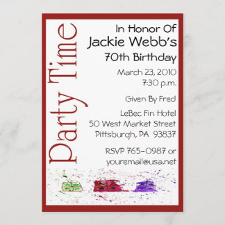Personalized 70th Birthday Party Invitation
