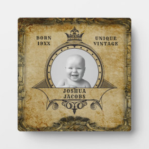 Personalized 70th Birthday Vintage Photo Template Plaque