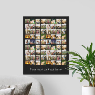 Personalized 72 Photo Collage Canvas Print