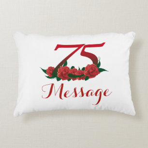 Personalized 75th birthday Accent Pillow 16" x 12"