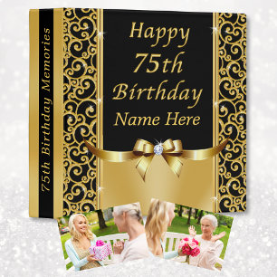 Personalized 75th Birthday Gifts, 75th Photo Album Binder