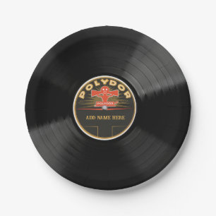 Personalized 78 Vinyl Record Design Paper Plates
