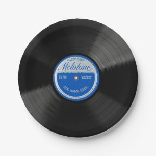 Personalized 78 Vinyl Record Design Paper Plates