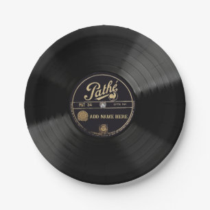 Personalized 78 Vinyl Record Design Paper Plates