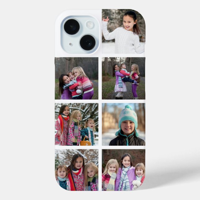 Personalized 7 Photo Collage Case-Mate iPhone Case (Back)
