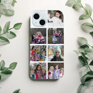 Personalized 7 Photo Collage iPhone 15 Case