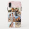 Personalized 7 Photo Collage on Pink Marble