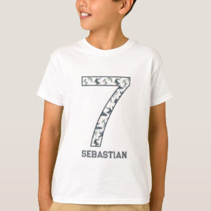 Personalized 7th Birthday Shark Shirt 