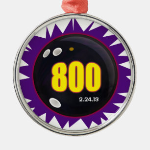 Personalized 800 Series in Bowling, Metal Ornament