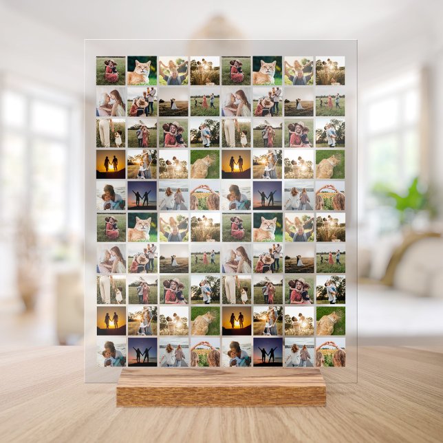 Personalized 80 Photo Collage Acrylic Sign (Creator Uploaded)