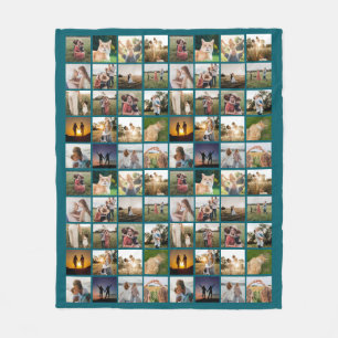 Personalized 80 Photo Collage Fleece Blanket