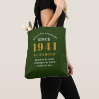 Personalized 80th Birthday 1941 Elegant Chic Green