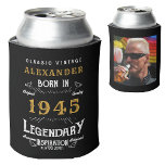 Personalized 80th Birthday Add Name Year Photo<br><div class="desc">Personalized birthday add any year and name can cooler. Edit the name, year and photo with the template provided. A wonderful custom black birthday idea. More gifts and party supplies available with the "Legendary" design in the store. More gifts and party supplies available with the "Legendary" design in the store....</div>