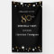 Personalized 80th Birthday Gold and black Confetti