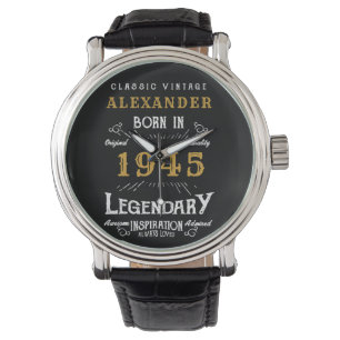 Personalized 80th Birthday Or Retirement Born 1945 Watch