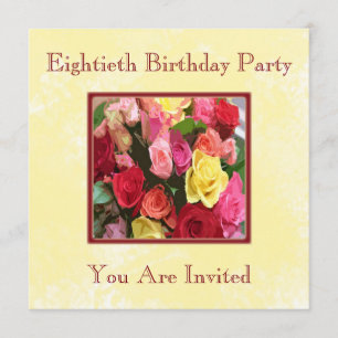 Personalized 80th Birthday Party Invitations