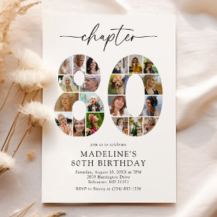 Personalized 80th Chapter Birthday Invitation