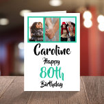 Personalized 80th happy birthday photo collage card<br><div class="desc">Put a smile on a face with this personalized 80th birthday photo collage card. - Simply click to personalize this design 🔥 My promises - This design is unique and is designed with you in mind 🙏 Thank you for supporting my small business - If you would like a bespoke...</div>