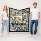 Personalized 81 Photo Collage Custom Colour Fleece