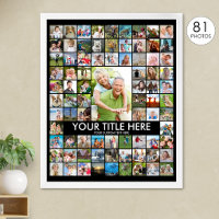 Personalized 81 Photo Collage Custom Colour