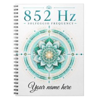 Personalized 852 Hz Solfeggio Frequency Notebook