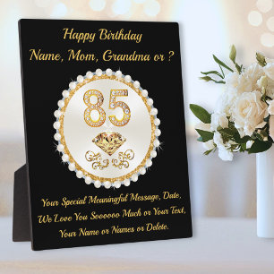 Personalized, 85th Birthday Present, Mom, Grandma, Plaque