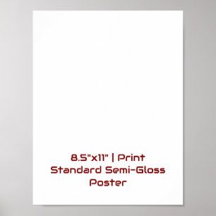 Personalized 8.5"x11" Standard Semi-Gloss Poster
