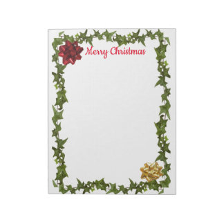 Personalized 8.5 x 11 Christmas Note Pad