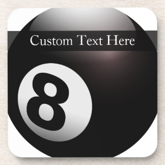 Personalized 8 Ball Billiards Coaster