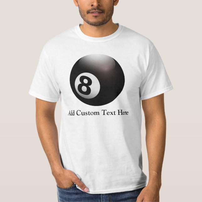 Personalized 8 Ball Billiards T-Shirt (Front)