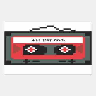 Personalized 8 bit cassette tape stickers