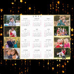 Personalized 8 Family Photo Collage 2025 Calendar Poster<br><div class="desc">Create your own custom, personalized, beautiful elegant script typography, black and white and faux gold 2025 full year 8 photo collage yearly calendar home room office decor, wall calendar poster. To customize, simply add six of your favourite family / kids / baby / pets / couple / wedding photos. While...</div>