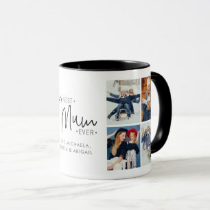 Personalized 8-photo 'Best Mum Ever' Mug