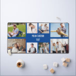 Personalized 8 Photo Collage family & Custom text Desk Mat<br><div class="desc">Customizable Photo Desk Mat, Photo Collage Gifts for him or her, is the perfect gift for a couple, grandparents, wedding, anniversary, baby, Christmas, Valentine's Day, Mother's Day, or Father's Day! They also make a great gift for friends. *** If you encounter any design problems or need help, you can contact...</div>