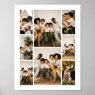 Personalized 8 Photo Collage Poster
