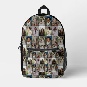 Personalized 8 Photo Memory Collage Travel  Printed Backpack