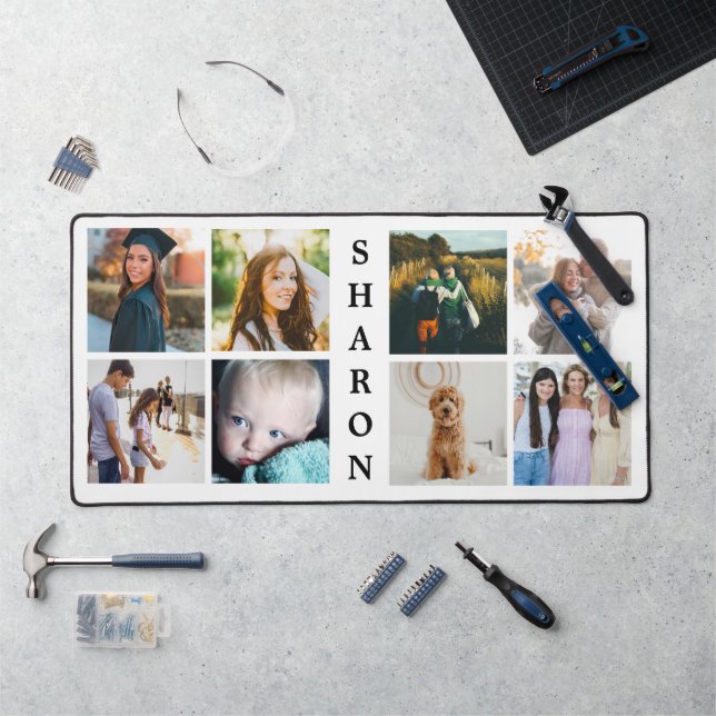 Personalized 8-Photo Picture Desk Mat (Workstation)