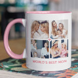 Personalized 8-photo 'World's Best Mom'<br><div class="desc">Personalize this modern, elegant mug with 8 photos (4 on the front and 4 on the back) of you and your mom and any text you like to create a beautiful gift that she will treasure. It makes a great Mother's Day or birthday gift. Tip: Try to use photos with...</div>