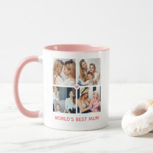 Personalized 8-photo 'World's Best Mum' Mug