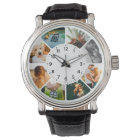 Personalized 8 Rounded Photos Wrist Watch