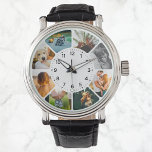 Personalized 8 Rounded Photos Wrist Watch<br><div class="desc">Wrist watch with changeable rounded photos. Great for family to give as a gift.</div>