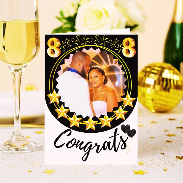 Personalized 8th Anniversary Card for Couple Photo (Creator Uploaded)