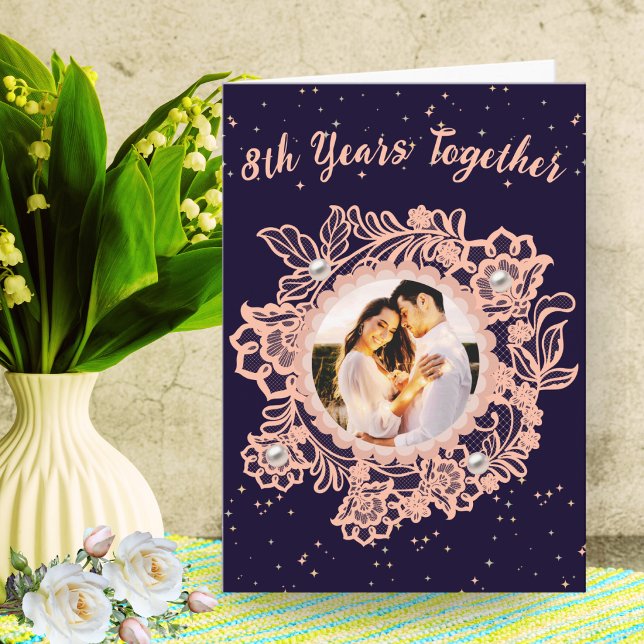 Personalized 8th Wedding Anniversary Photo Card (Creator Uploaded)