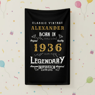 Personalized 90th Birthday 1936 Vintage Legend Banner