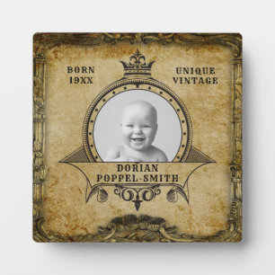 Personalized 90th Birthday Vintage Photo Template Plaque